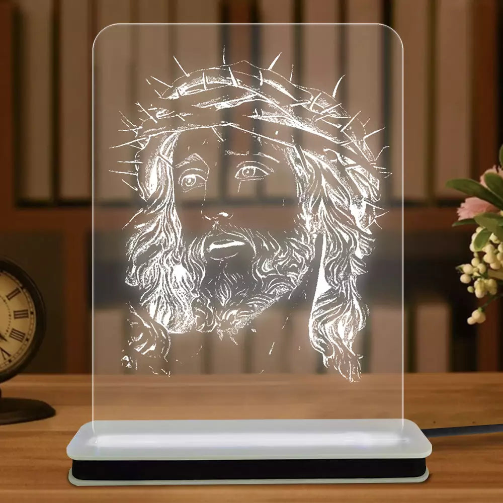 Luminária de Led e Acrílico Jesus