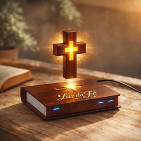 Luminária Cruz Flutuante – Luz da Fé